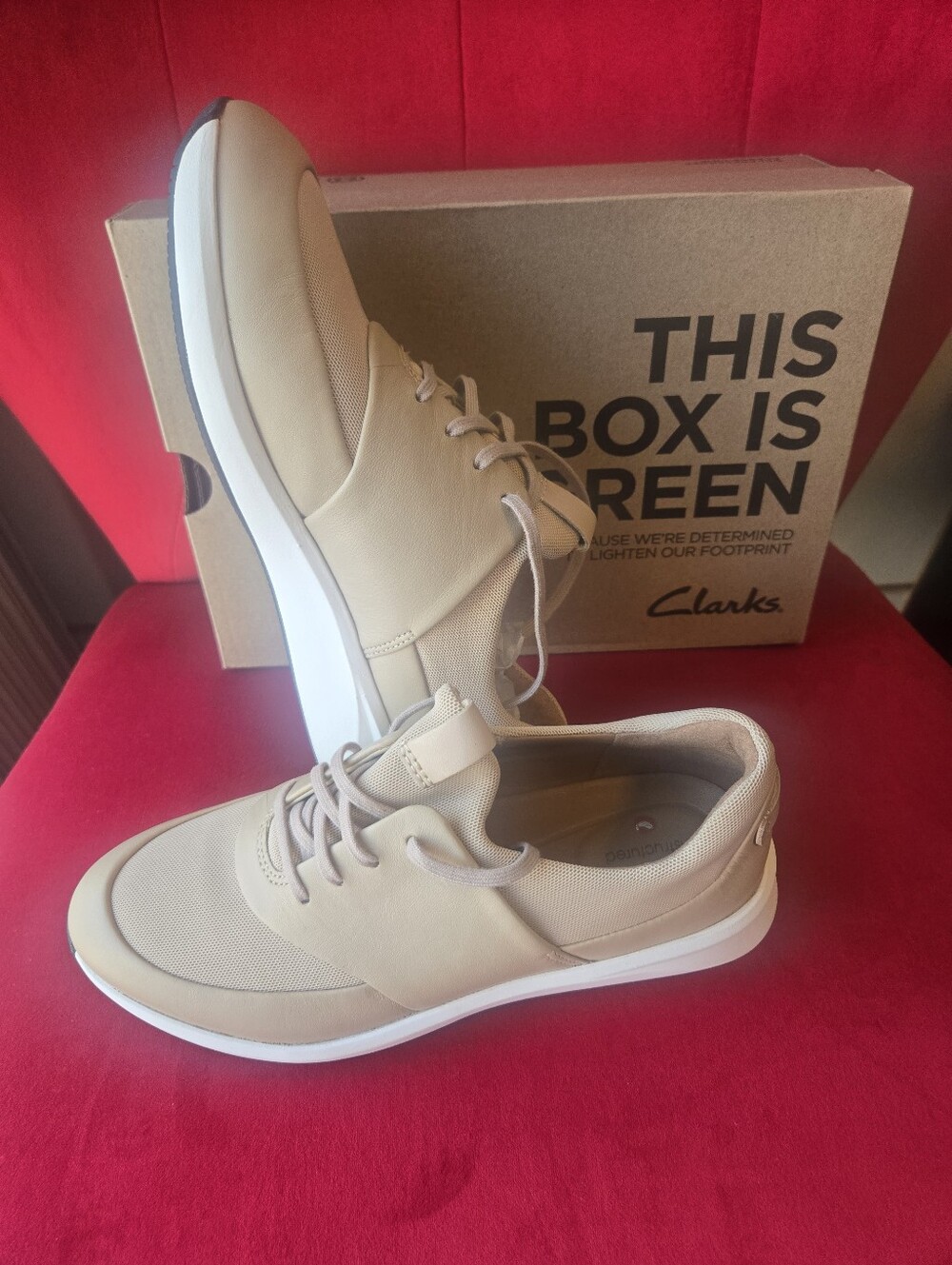 Clarks  Women Taupe Lace-Up Casual Sneakers